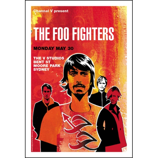 Foo Fighters concert poster by Craig Phillips