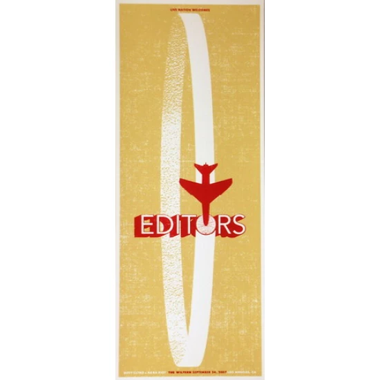 The Editors Concert Poster by Andy Vastagh