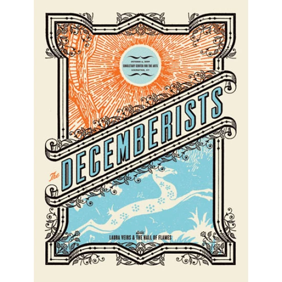 The Decemberists Lexington concert poster by Aesthetic Apparatus (SOLD OUT)