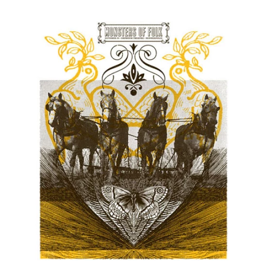 Monsters of Folk concert poster by Aesthetic Apparatus