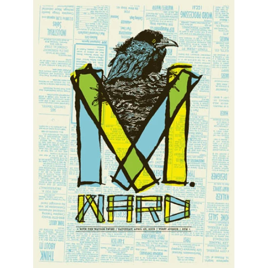 M. Ward Concert Poster by Aesthetic Apparartus (SOLD OUT)