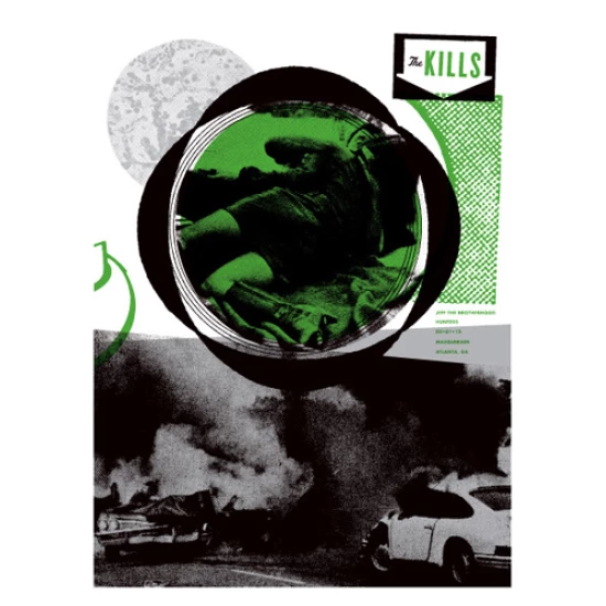 The Kills Atlanta concert poster by Aesthetic Apparatus