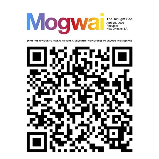 Mogwai Concert Poster #1 by Alan Hynes