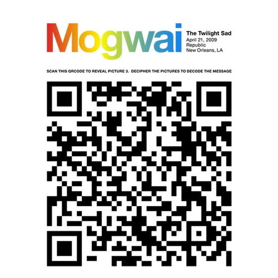 Mogwai Concert Poster #3 by Alan Hynes