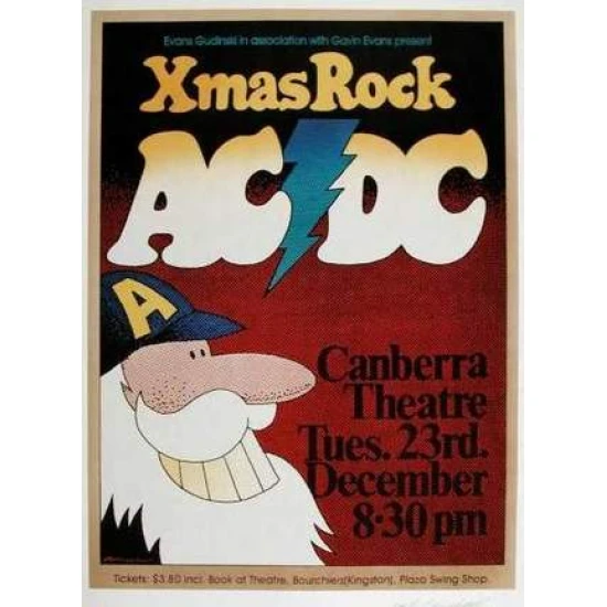 AC/DC Australia Concert Poster by Ian McCausland (SOLD OUT)blumoo