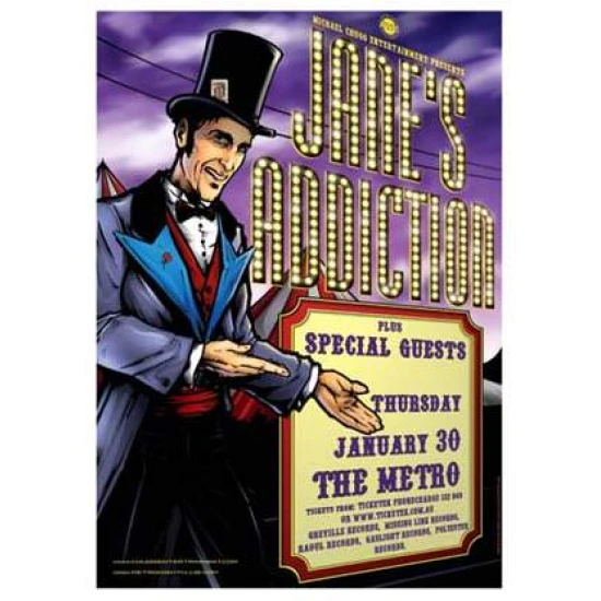 Janes Addiction Concert Poster by Joe Whyte (SOLD OUT)blumoo