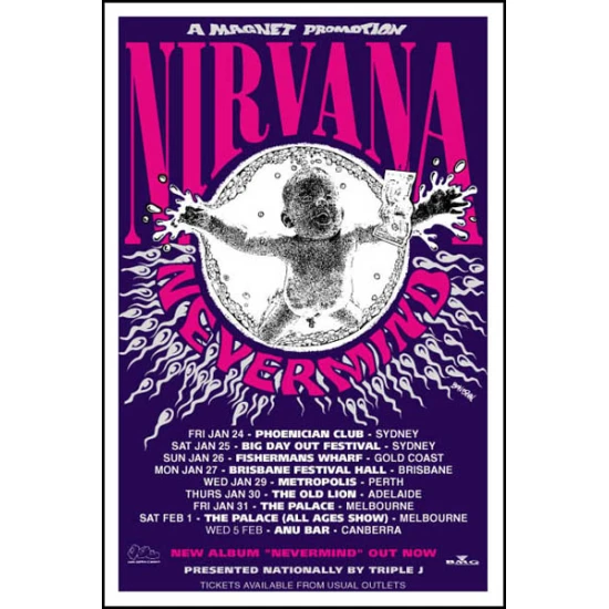 Nirvana Concert Poster by Ben Brown
