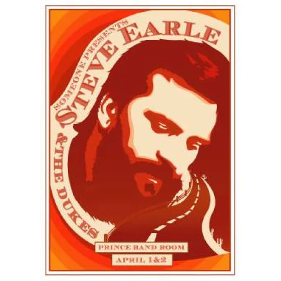 Steve Earle Concert Poster by Ben Alpass