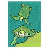 Green Sea Turtles Poster by Leia Bell (SOLD OUT)