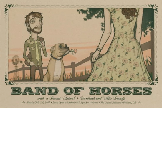 Band of Horses Concert Poster by Ben Wilson (SOLD OUT)