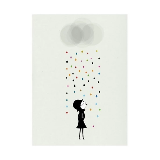Mademoiselle under the rain print by Blanca Gomez (SOLD OUT)