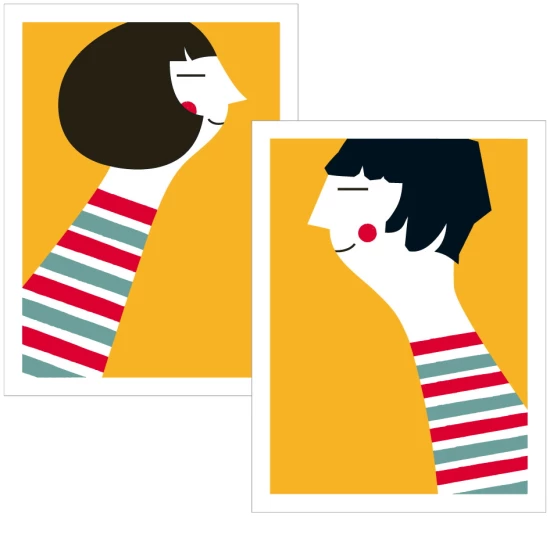 Summer Boy and Girl print set by Blanca Gomez