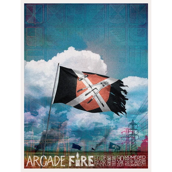 Arcade Fire Hyde Park concert poster by Burlesque (SOLD OUT)