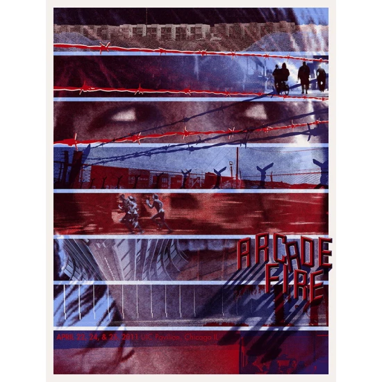 Arcade Fire Spring 2011 concert poster #3 by Burlesque