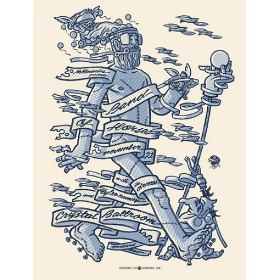Band of Horses Concert Poster by Guy Burwell (SOLD OUT)