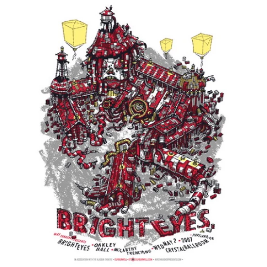 Bright Eyes Concert Poster by Guy Burwell (SOLD OUT)