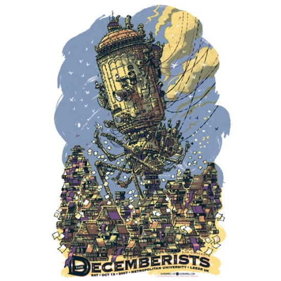 The Decemberists UK Concert Poster by Guy Burwell (SOLD OUT)