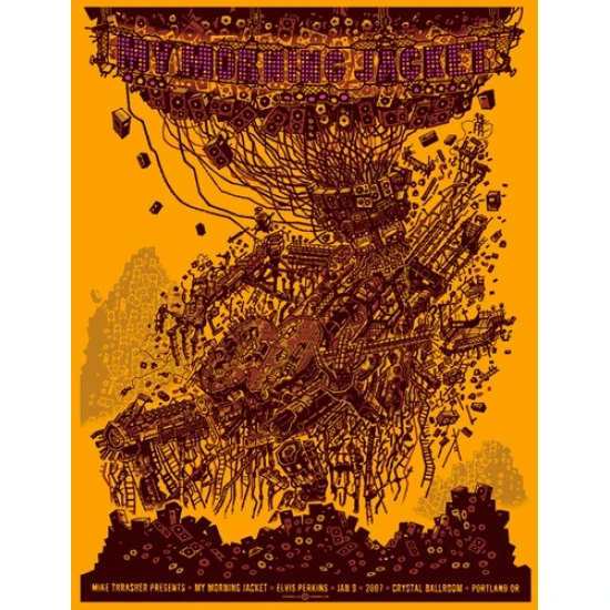 My Morning Jacket 2007 Concert Poster by Guy Burwell (SOLD OUT)