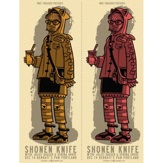Shonen Knife Concert Poster by Guy Burwell
