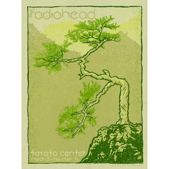 Radiohead concert poster by Clint Wilson (SOLD OUT)