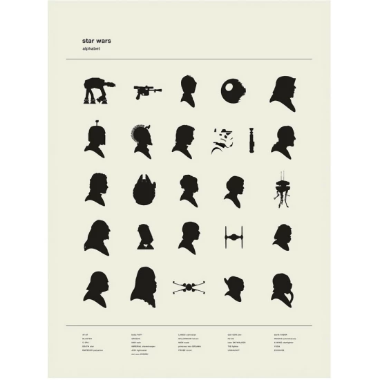Alphabet (Star Wars inspired) poster by Concepcion Studios