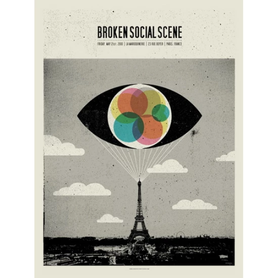 Broken Social Scene Paris concert poster by Concepcion Studios (SOLD OUT)