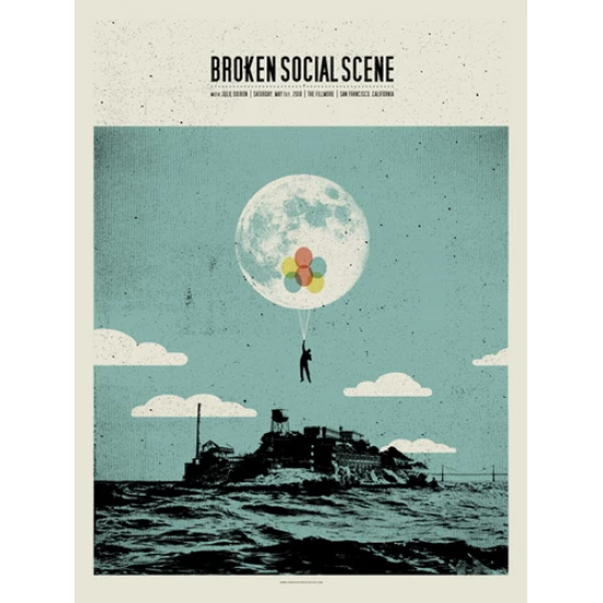 Broken Social Scene San Francisco concert poster by Concepcion Studios (SOLD OUT)