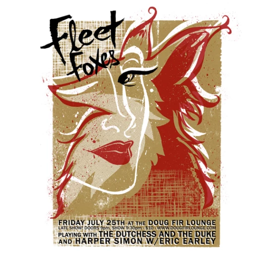 The Fleet Foxes Concert Poster by the Cricket Press (SOLD OUT)