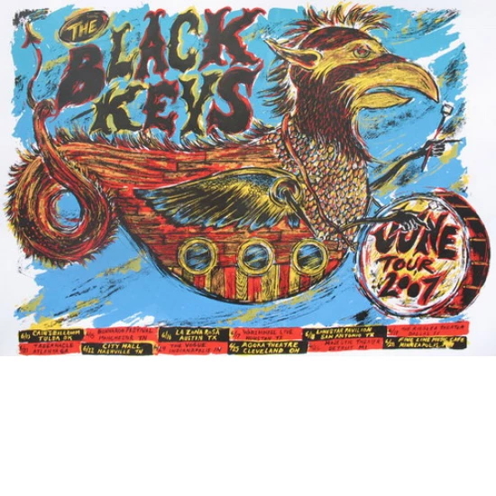 The Black Keys 2007 Tour Poster by Dan Grzeca (SOLD OUT)
