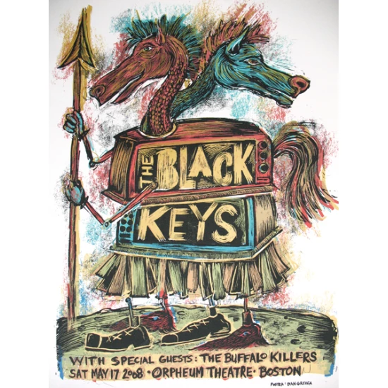 The Black Keys Boston concert poster by Dan Grzeca (SOLD OUT)