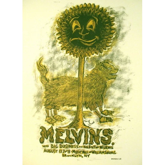 The Melvins Brooklyn Concert Poster by Dan Grzeca