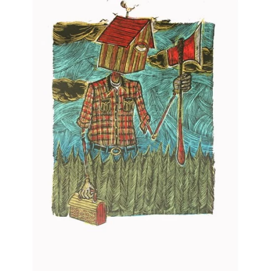 The Reluctant Woodsman Print by Dan Grzeca