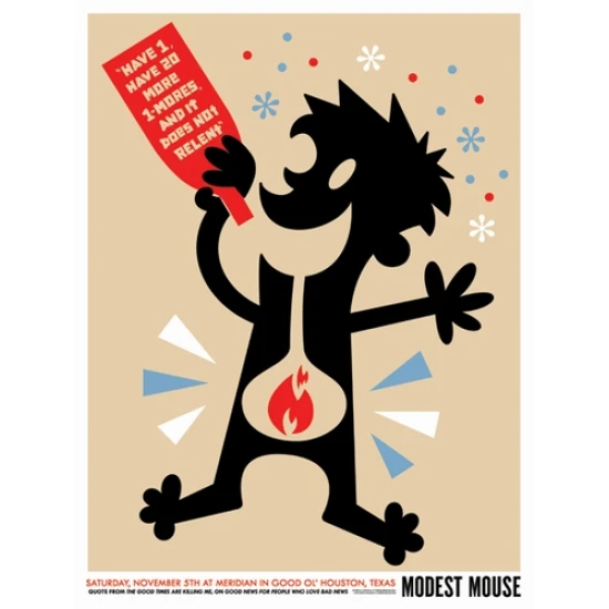 Modest Mouse Houston concert poster by The Decoder Ring (SOLD OUT)
