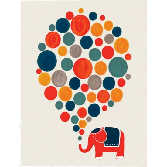 Little Elephant print by Dekanimal