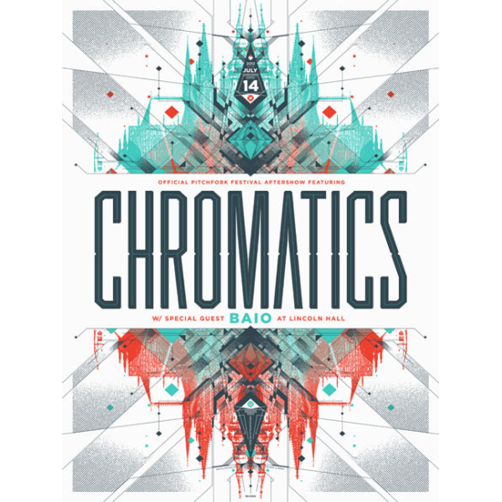 Chromatics concert poster by Delicious Design League | Poster Cabaret