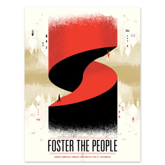 Foster the People concert poster by Delicious Design League