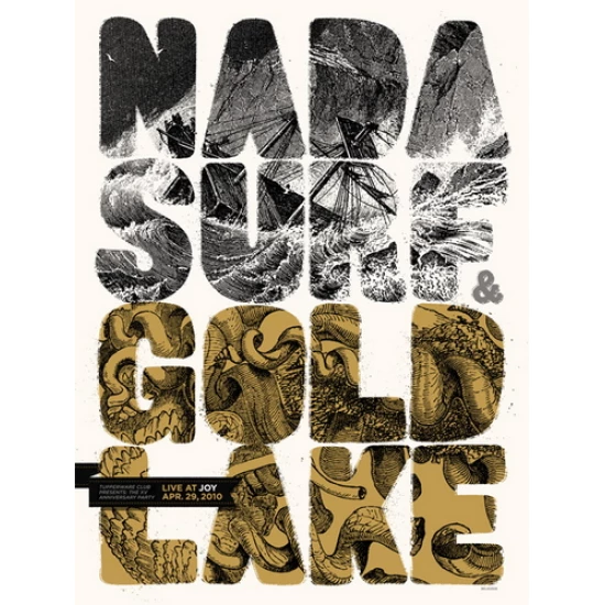 Nada Surf concert poster by Delicious Design League