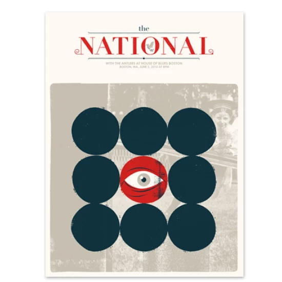 The National Boston concert poster by Delicious Design League (SOLD OUT)