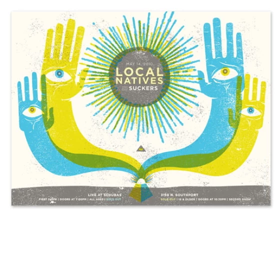 Local Natives Concert Poster by Delicious Design League