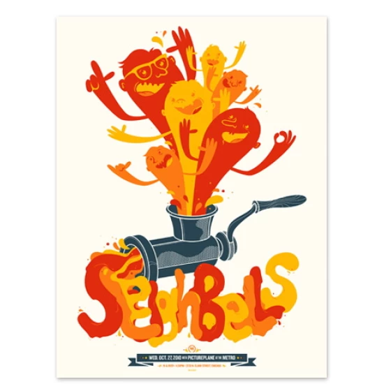 Sleigh Bells concert poster by Delicious Design League