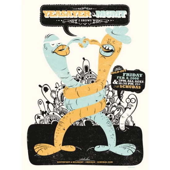 Yeasayer & MGMT Concert Poster by Delicious Design League (SOLD OUT)