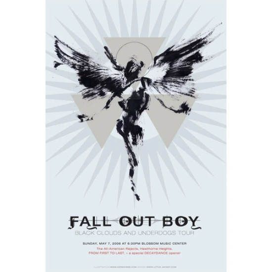 Fall Out Boy Concert Poster by Derek Hess