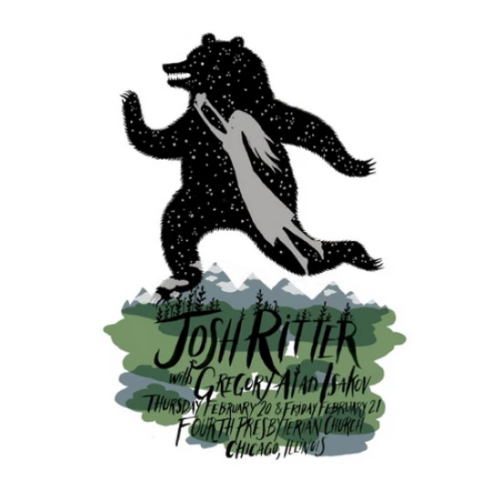 Josh Ritter concert poster by Diana Sudyka