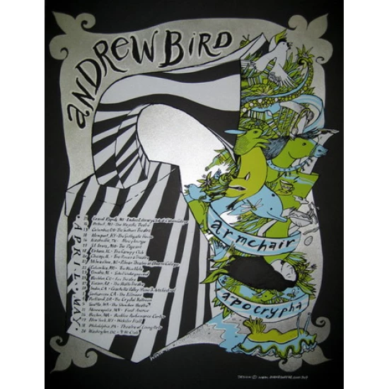 Andrew Bird Spring Tour Poster by Diana Sudyka (SOLD OUT)