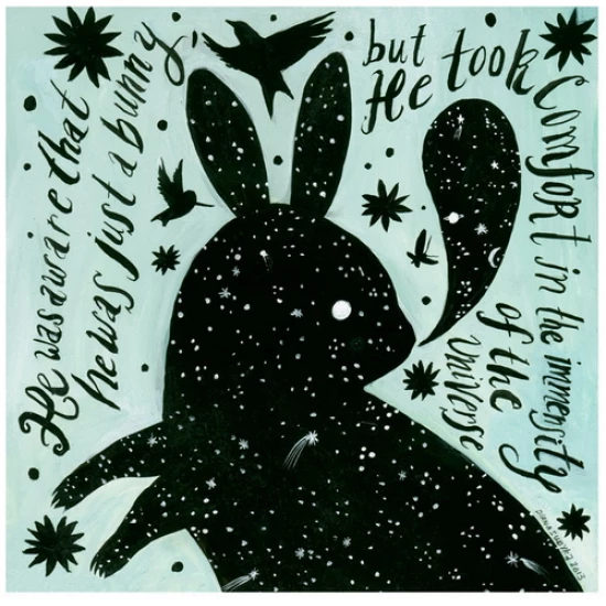 Cosmic Bunny print by Diana Sudyka