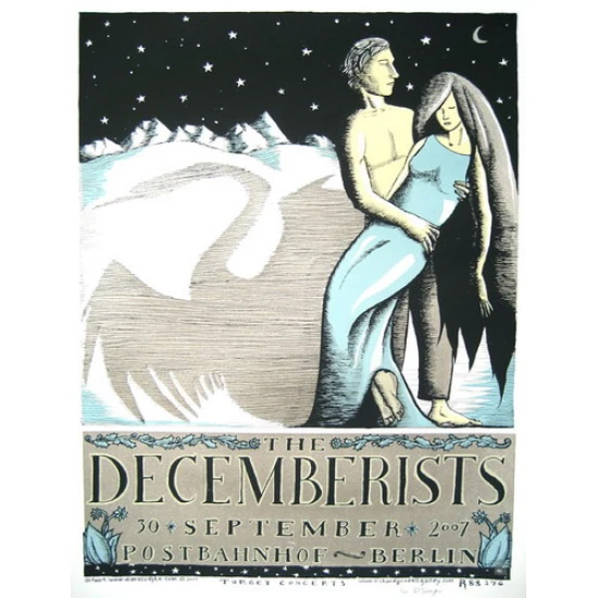 The Decemberists Postbahnhof Concert Poster by Diana Sudyka (SOLD OUT)