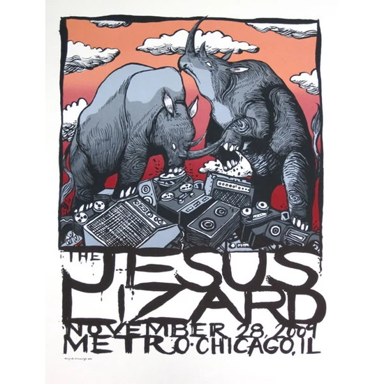 The Jesus Lizard concert poster by Diana Sudyka
