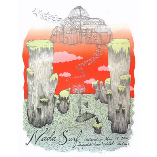 Nada Surf 2010 concert poster by Diana Sudyka (SOLD OUT)