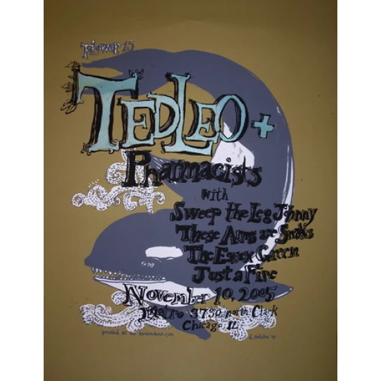 Ted Leo Concert Poster by Diana Sudyka (SOLD OUT)