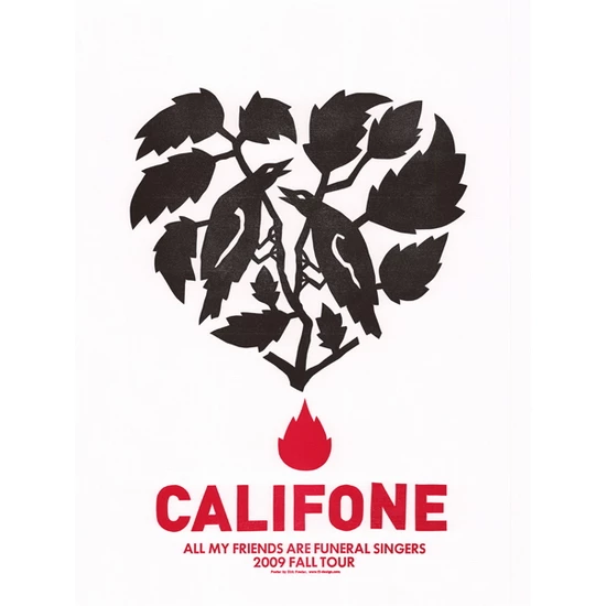 Califone 2009 Fall Tour poster by Dirk Fowler